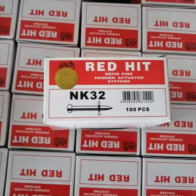 滑らかなシェンク コンクリート 鋼釘 NK ドライブピン NK32 固定物 レッド HIT 射撃釘