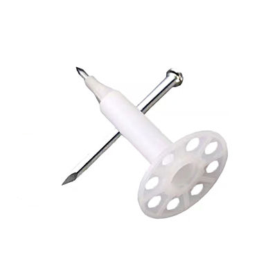 プラスチックフレーム コンクリートネイル 絶縁と亜鉛塗装 7.6mm 頭直径