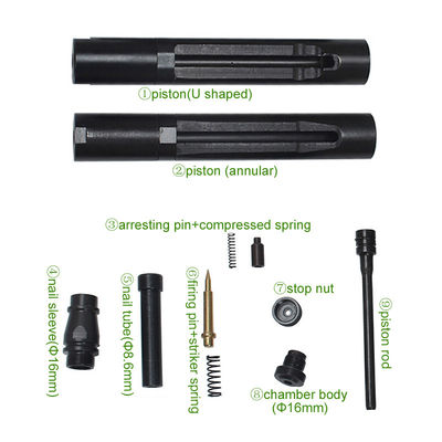 335mm 黒ネイル銃と低速間接ピストン駆動ネイル用アクセサリー
