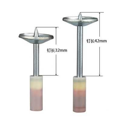 100PCS 27mm ミニネイル銃のための鉄丸鋼ネイル 7.3mm固定ペグ天井工芸品