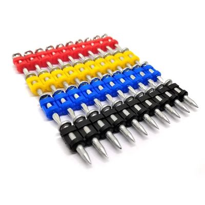 6.3mm ヘッド直径 色彩豊かなプラスチックストライプ 硬コンクリート用 ショットネイル