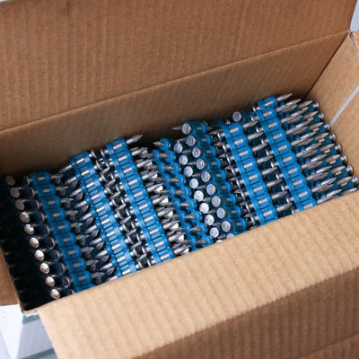 15-40mm コラーされたガスドライブピン プラスチックストライプ コンクリートネイル 耐久性