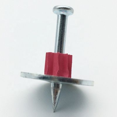 滑らかなシェンク型300ヘッドドライブピンと25mmメタルウォッシャーのコンクリートネイル