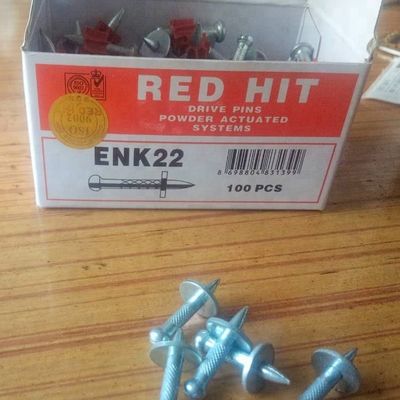 32mm レッド ヒット コンクリート ネイル 天井クリップと 12mm 洗濯機 ダイアで天井を固定