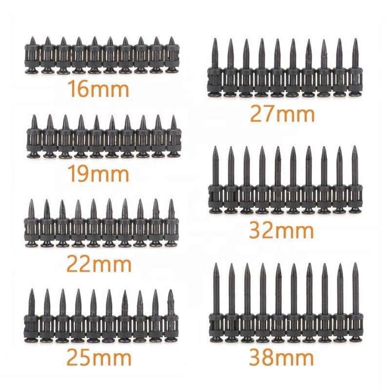 16-38mm 長さ金属プレート ガス射撃 コンクリート鋼釘 ガス駆動ネイル銃